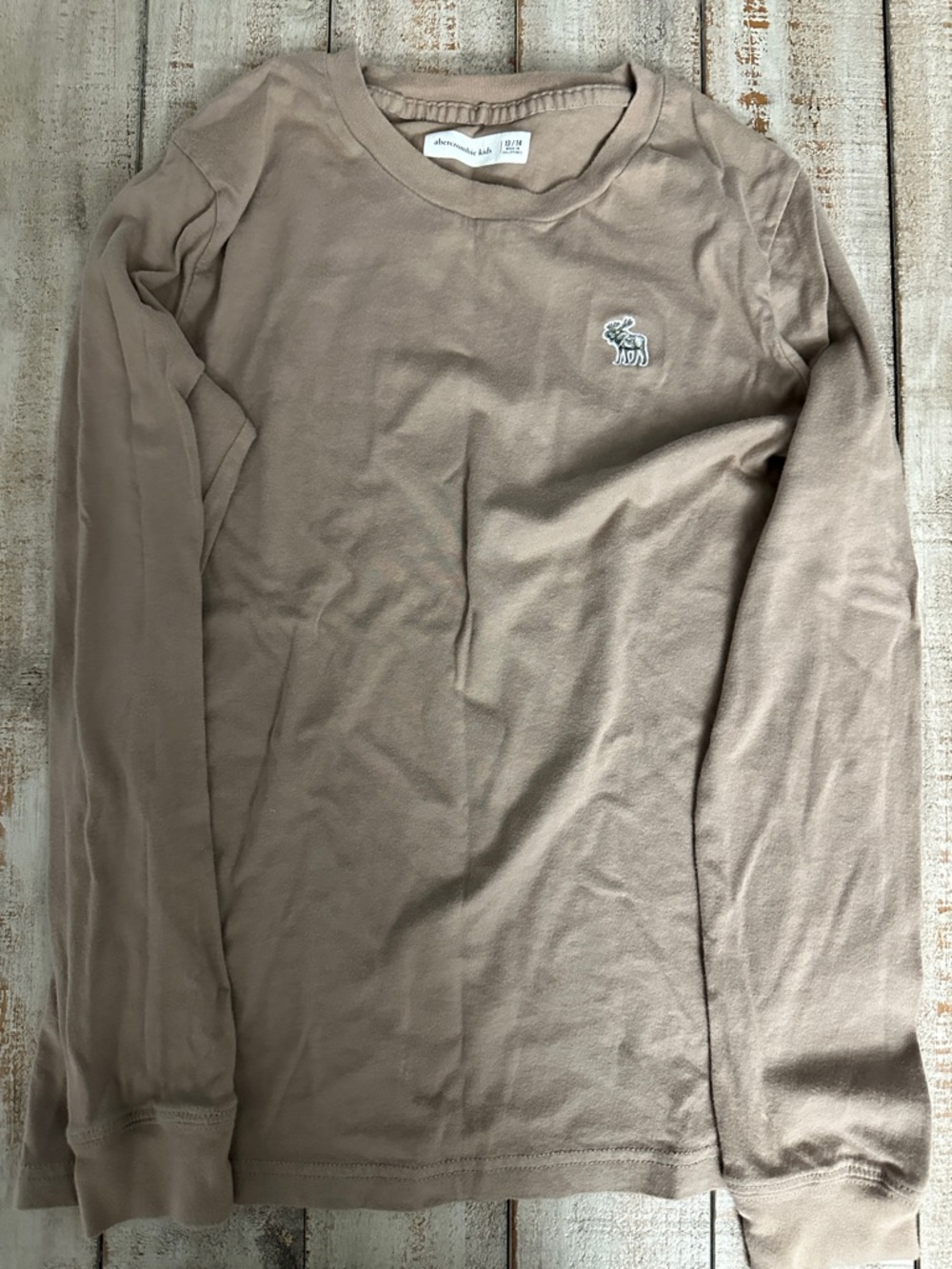 abercrombie kids Long Sleeve Tee - Taupe Beige 13/14